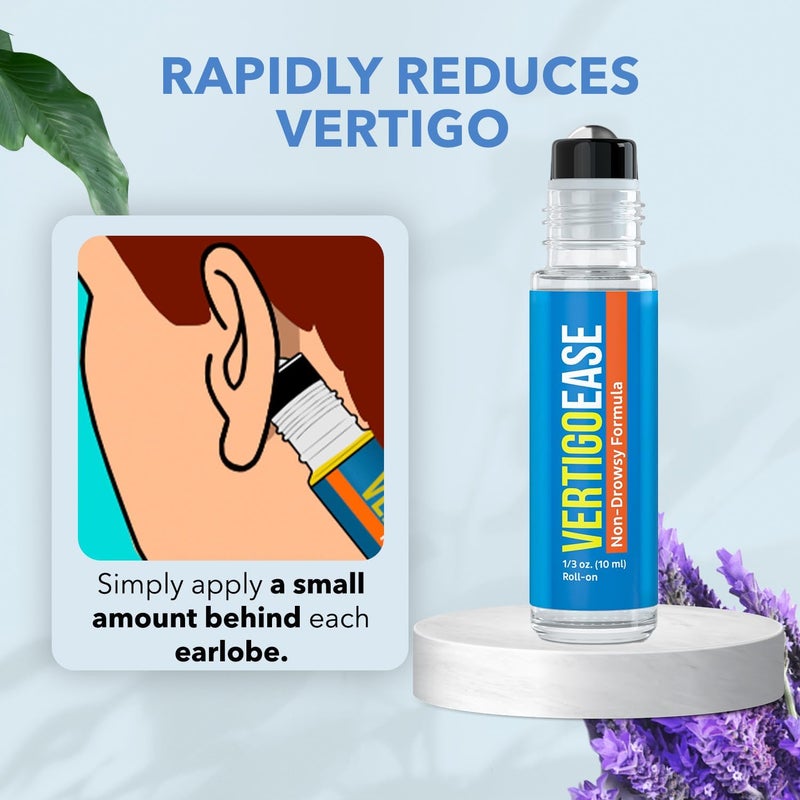 Basic Vigor Vertigo Ease Roll-On (10ml) - Natural & Fast-Acting Vertigo and Dizziness Support with Lavender, Ginger, Frankincense & Essential Oils - Combat Travel Sickness - Image 3