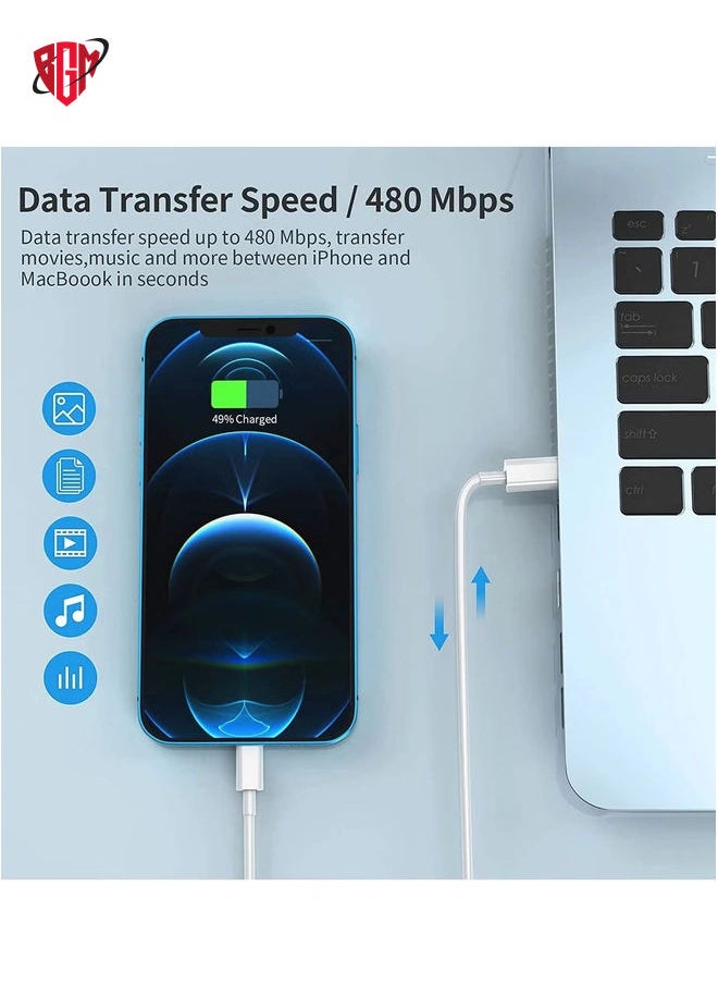 BGM - iPhone 12 13 Fast Charger,Fast iPhone Charger [Apple MFi Certified]Lightning Cable 20W Type C Charger USB C Fasting Charging Plug Adapter Compatible with iPhone13/13 Pro Max/12/12 Pro/11/XS/XR/X,iPad - Image 1