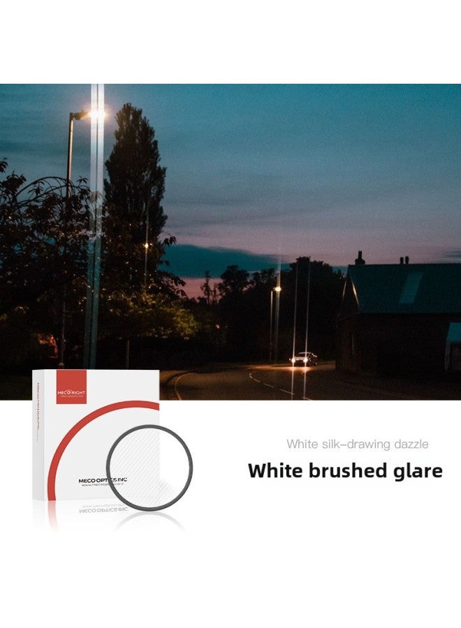 MECO Film Brushed Filter White Blue Orange Rainbow Glare Spot Creative Special Effects Starlight Night 77/82mm-Color:52mm-special Effect Filter-white Brushed  - Image 1