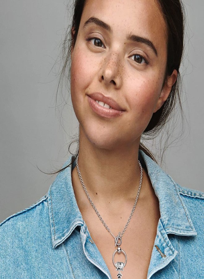 QeenseKc Dog Head Paw Print Charm for Pandora Bracelet Pave Cubic Zirconia Bead Birthday Gift - Image 5