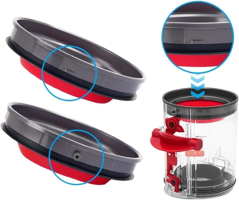 Compatible for Dust Bin Top Fixed Sealing Ring - Replacement Part for V12, V10 Slim, SV18 Vacuums(2pc with tool) - Image 3