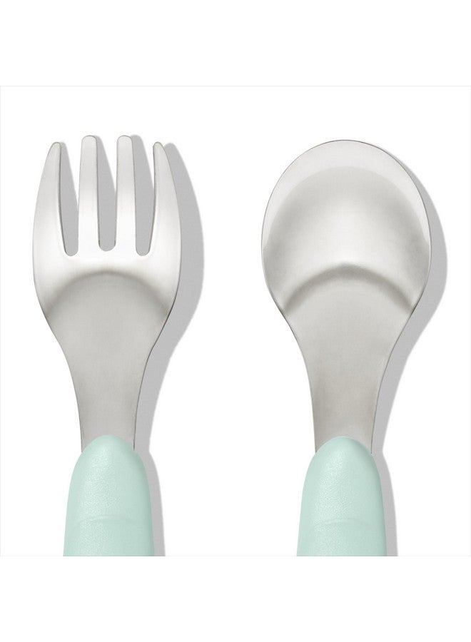 OXO Tot Fork and Spoon Set - Opal - Image 1
