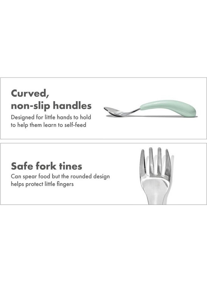 OXO Tot Fork and Spoon Set - Opal - Image 3