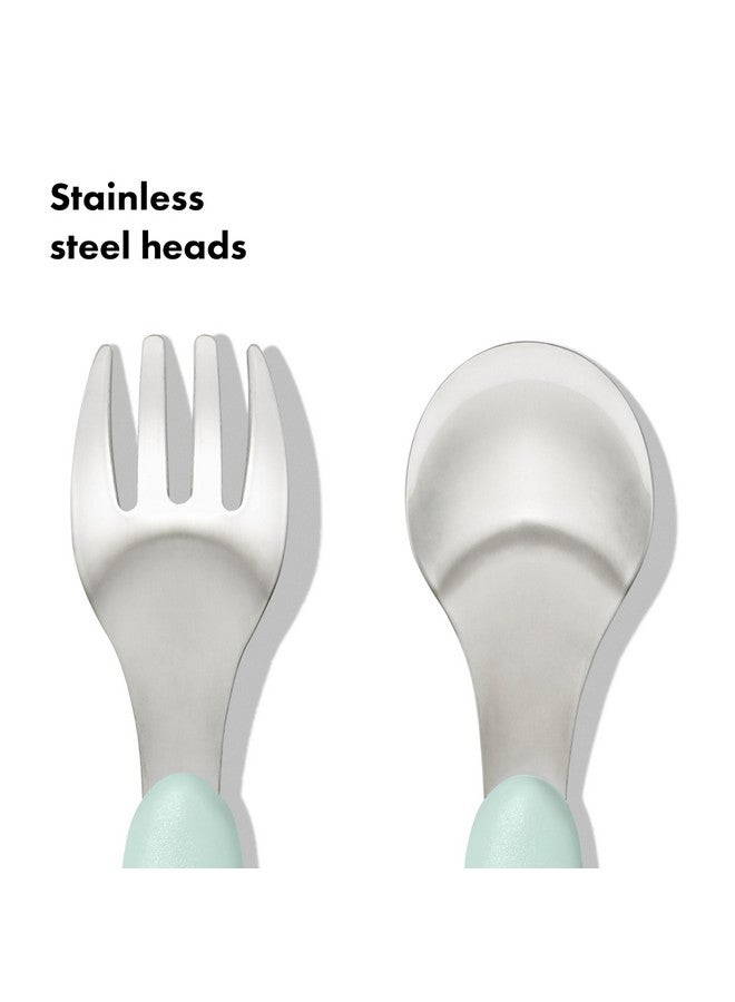 OXO Tot Fork and Spoon Set - Opal - Image 4