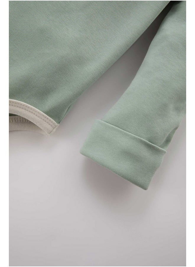 DeFacto - Babyboy New Born Regular Fit Knitted Long Sleeve Snap Body - 2 Pieces - Image 1