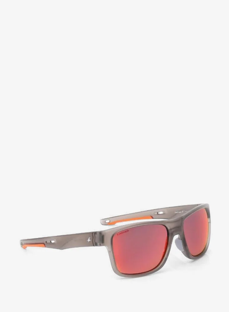 فاستراك Polarized Sunglasses Grey Frame Smoke Mirror Lens 57mm  - P542OR3PV