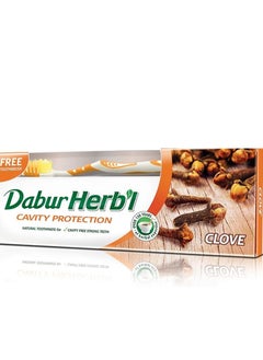 Dabur Herb'l Herbl Clove Toothpaste 140 Gm+Toothbrush Multi Color  - Image 2