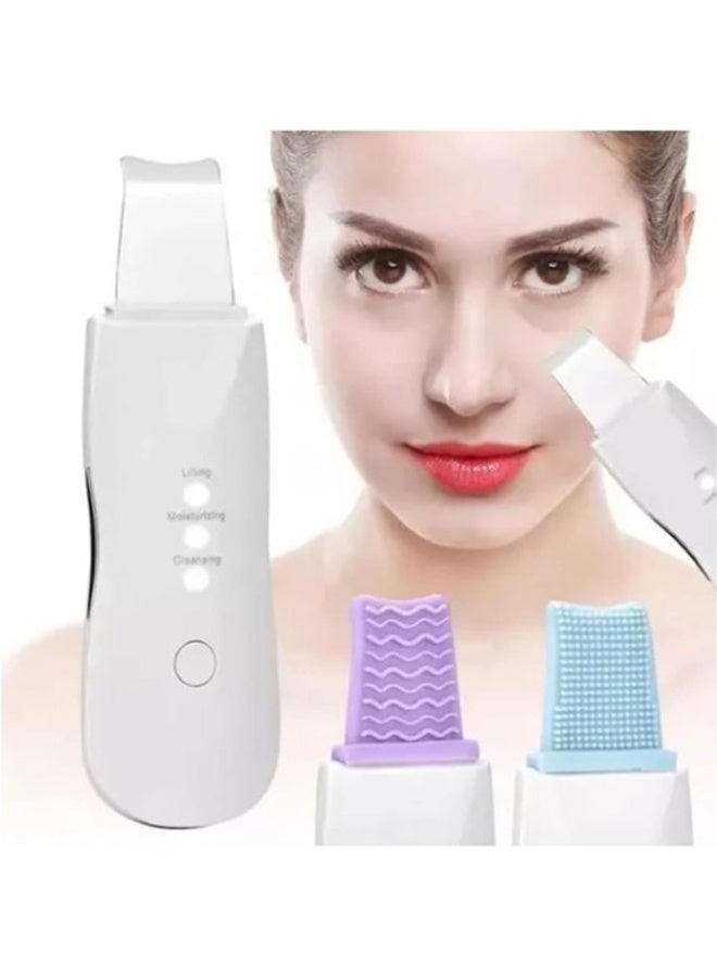 Generic Skin Scrubber Spatula Blackhead Remover Vacuum Pore Cleaner with 3 Ultrasonic Modes Facial Lifting Tool Comedones Extractor for Facial Cleansing/Moisturizing/Lifting with USB Charger  - Image 1
