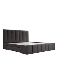 DANUBE HOME Danube Home Vista King Bed With 4 Drawers Sturdy Modern Design Wooden Double Bed Frame Furniture L 220 x W 191 x H 111 cm Black  - Image 3