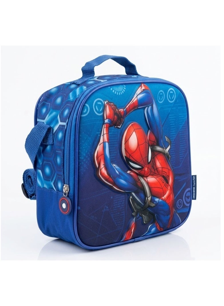 Spider-Man 3D Molded Kids Insulated Lunch Bag – Thermal School Lunch Box (Blue & Red) - Image 1
