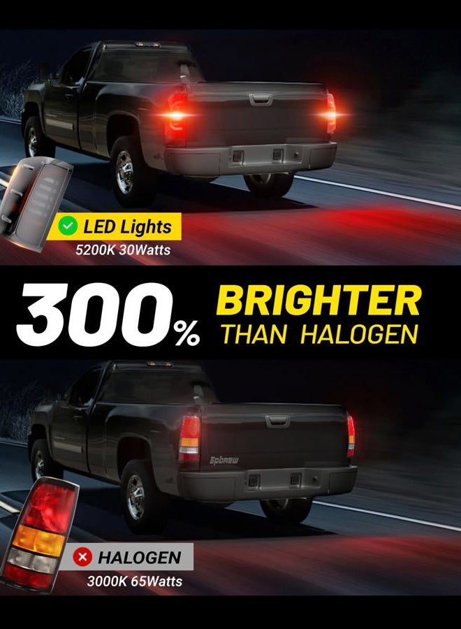 SPBREW LED Tail Lights Assembly for 2014 2015 2016 2017 2018 2019 Chevy Silverado 1500 2500 3500HD, Bright Smoked Tail Lights, IP67 Waterproof LED Tail Lights Rear Tail Lights Pair - Image 2