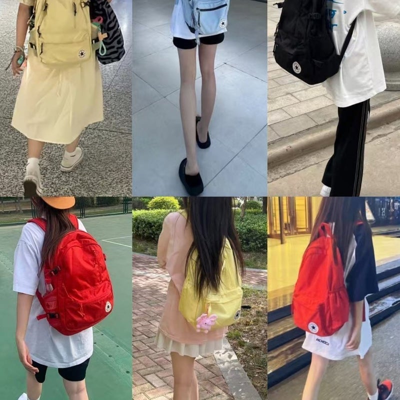 Converse–style Backpack, Large-capacity School Bag For Junior And Senior High School Students And College Students, Fashionable Unisex Laptop Backpack, Trendy - Image 2
