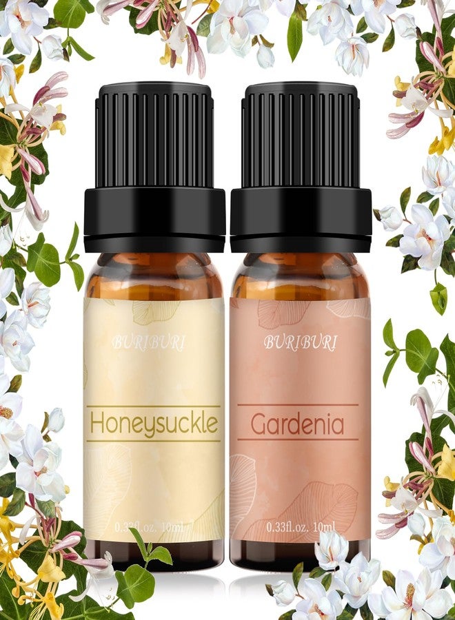 BURIBURI Honeysuckle and Gardenia Essential Oil Set, 100% Pure, Undiluted, Natural Essential Oils Gift Set for Diffuser, Massage - Image 1