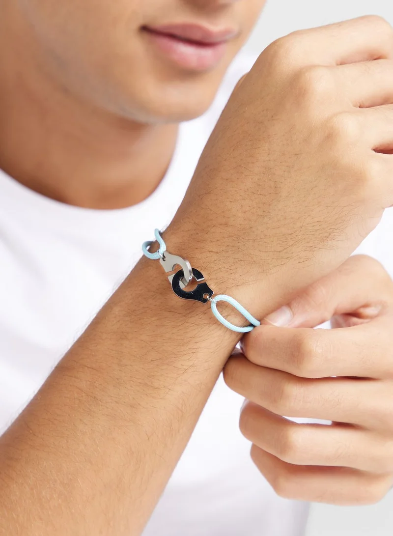 Seventy Five Metal Clasp Cord Bracelet