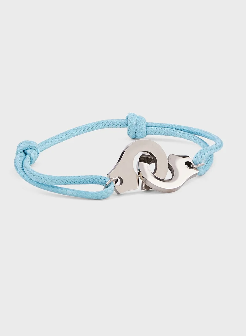 Seventy Five Metal Clasp Cord Bracelet