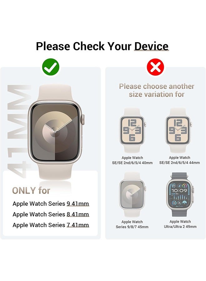 إكس ليفيل 2 قطعة غطاء حماية مع واقي شاشة لساعة Apple Watch Series 9 8 7 41 مم - Image 2