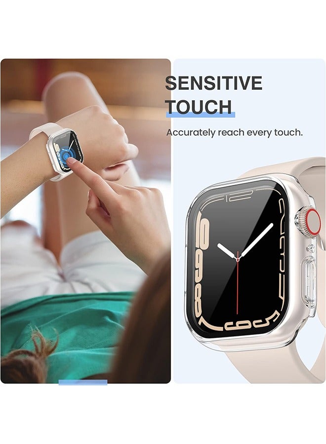 إكس ليفيل 2 قطعة غطاء حماية مع واقي شاشة لساعة Apple Watch Series 9 8 7 41 مم - Image 5