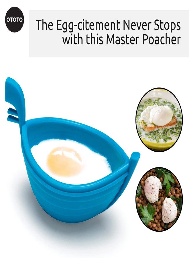 OTOTO New Eggondola Egg Poacher - Poached Egg Silicone Egg Cooker - Gondola Egg Silicone Poacher for Cooking Eggs - Kitchen Egg Cooker, Perfect Egg Maker - Egg Design Maker, Egg Kitchen Gadgets - Image 3