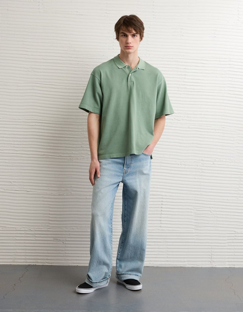 American Eagle AE Boxy Polo Shirt - Image 4
