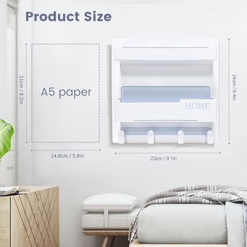 CHENYAOAI Floating Shelves for Bedside Shelf Accessories Organizer, Wall Mount Self Stick On, Cute Room Decor Aesthetic, Girls Room Decor, Cool Stuff For Bedroom Storage And Organization, Bedside Wall Organizer - Image 2