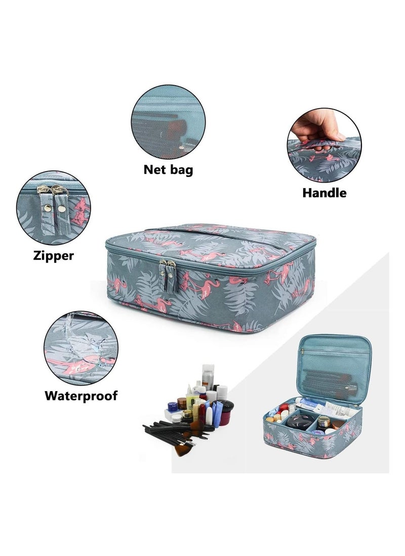 Cool Baby Large-capacity Travel Makeup Cosmetic Bag Shower Bags for Women Flamingo Multi Color  - Image 1