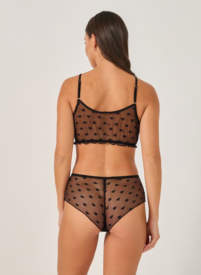 Styli Styli Patterned Mesh Bra and Boyshort Briefs Set  - Image 5