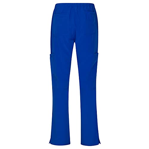 Natural Uniforms طقم قميص بفتحة على شكل حرف V وسروال كارجو للنساء من ناتشورال يونيفورمز (أزرق ملكي حقيقي، متوسط) - Image 5