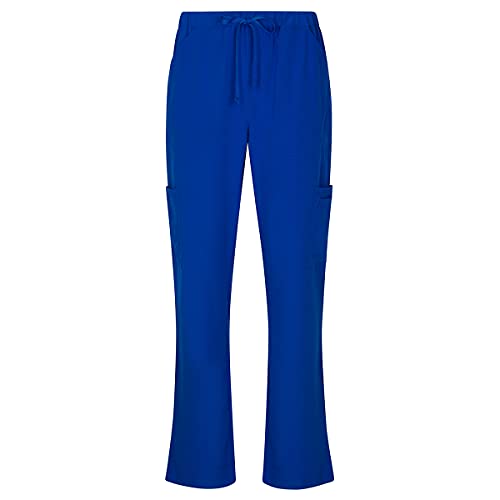 Natural Uniforms طقم قميص بفتحة على شكل حرف V وسروال كارجو للنساء من ناتشورال يونيفورمز (أزرق ملكي حقيقي، متوسط) - Image 4