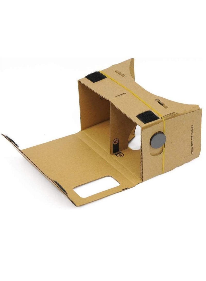 إن تك نظارات الواقع الافتراضي ثلاثية الأبعاد من NTECH Cardboard Real store لتقوم بها بنفسك صندوق نظارات الواقع الافتراضي لجميع الهواتف الذكية مقاس 4-6 بوصة - Image 3