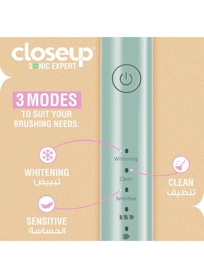 Closeup Sonic Expert Pink Rechargeable Toothbrush - Image 5