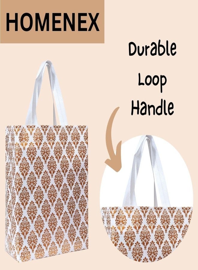 HOMENEX Plastic, Canvas Whiteprint Return Gift Bags for Wedding, Shagun, Festival, Birthday and Other Occasions (Whiteprint Bag), 20 Count - Image 5
