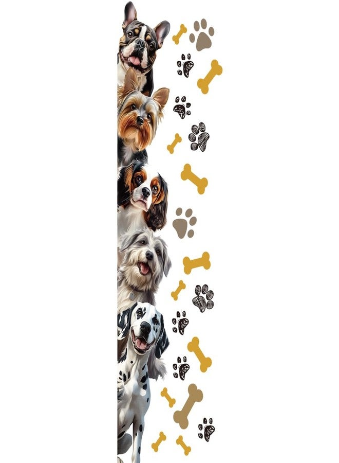 SUPERDANT Realistic Puppy Wall Stickers Bones and Paw Prints Wall Decals Cute Dog Sitting Room Adhesive Sticker DIY Vinyl Art Decor for Kids Room Kindergarten Nursery Bedroom Playroom 90x30CM - Image 3