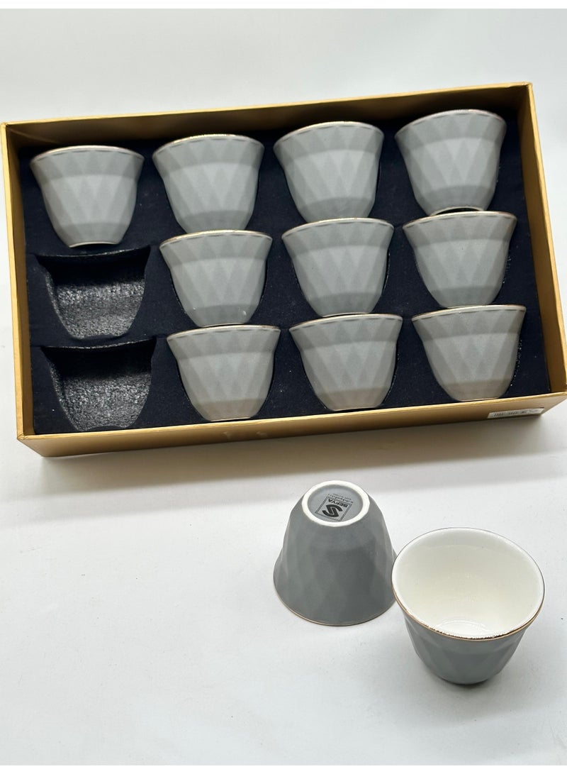 طقم فناجين قهوة سعودي فاخر 12 قطعة - Image 1