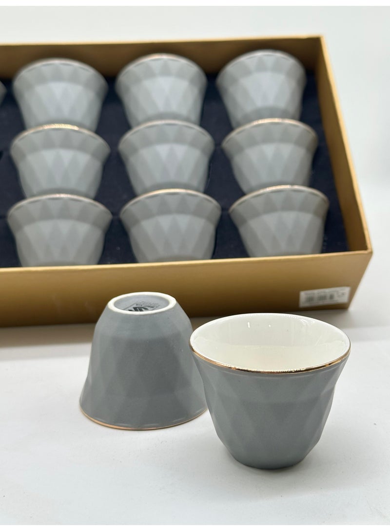 طقم فناجين قهوة سعودي فاخر 12 قطعة - Image 2