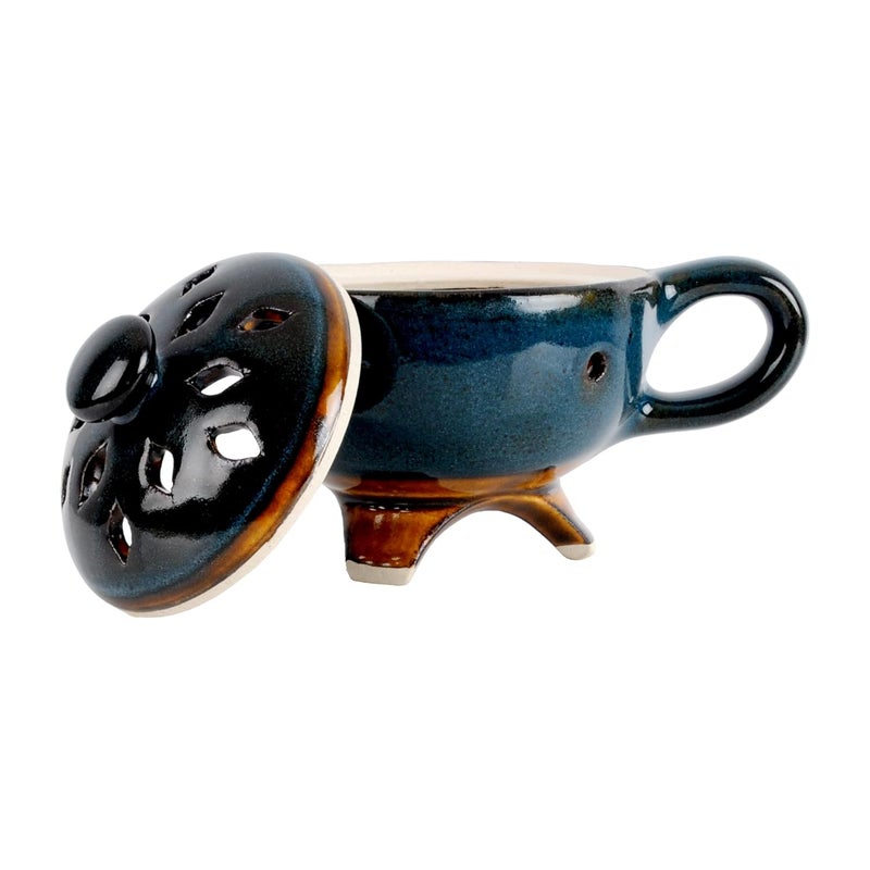Omved Omved Festive Special Bundle Set with Celebrate Ayurvedic Dhoop, Dhoop Charcoal-Pack of 30 and Ceramic Tribal Dhoopdan - Image 5