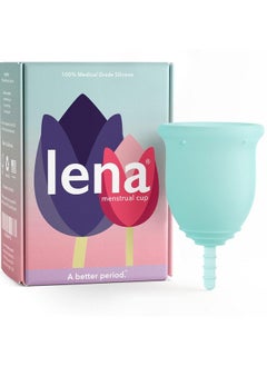 Menstrual Cup Reusable, Soft Silicone, Light & Heavy Flow, Beginner Use Ideal Alternative To Tampons, Pads, Period Underwear Period Solution Super Capacity Turquoise
