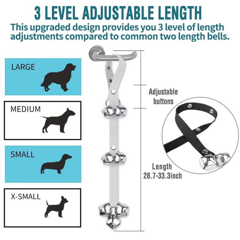 Blue Tree BLUETREE Dog Doorbells Premium Quality Training Potty Great Dog Bells Adjustable Door Bell Dog Bells for Potty Training Your Puppy The Easy Way - 7 Extra Large Loud 1.4 DoorBells - Image 5