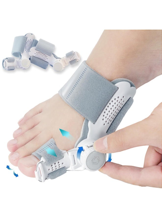 Relex Bunion Corrector for Women & Men, Adjustable Knob Toe, Straightener Designed for Orthopedic Bunions Correction, and Non-Slip Big Toe Separators. Suitable for Left/Right Feet Bunion Relief, Grey - Image 1