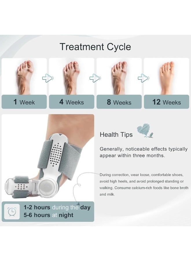 Relex Bunion Corrector for Women & Men, Adjustable Knob Toe, Straightener Designed for Orthopedic Bunions Correction, and Non-Slip Big Toe Separators. Suitable for Left/Right Feet Bunion Relief, Grey - Image 3