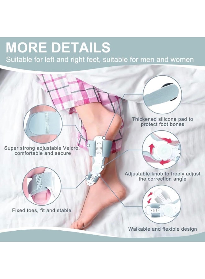 Relex Bunion Corrector for Women & Men, Adjustable Knob Toe, Straightener Designed for Orthopedic Bunions Correction, and Non-Slip Big Toe Separators. Suitable for Left/Right Feet Bunion Relief, Grey - Image 4