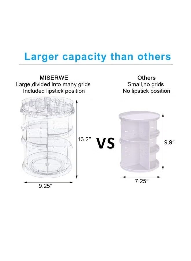 Makeup Organizer 360-Degree Rotating Clear - Image 4