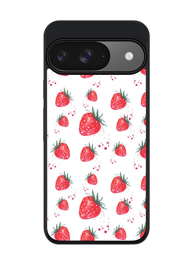 Stylizedd For Google Pixel 9 Case,Slim fit Camera Protection, Shockproof Thin Phone cover - Dripping Strawberries  - Image 1