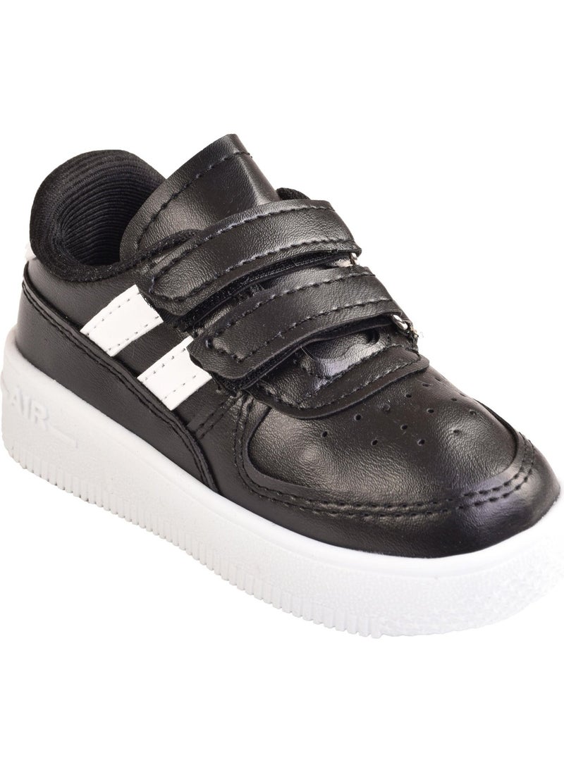 ModaOnn Casual Unisex Kids Striped White Sneaker Velcro Lightweight Comfortable Sports Shoes  - Image 2