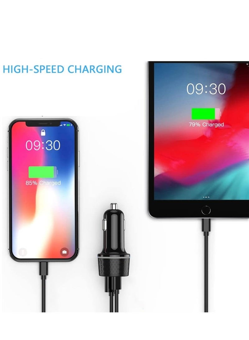 تيكو شاحن سيارة تيكو TK-01 فائق السرعة 120 واط بمنفذين USB C + USB A - أسود - Image 5