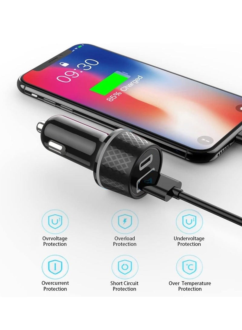 تيكو شاحن سيارة تيكو TK-01 فائق السرعة 120 واط بمنفذين USB C + USB A - أسود - Image 3