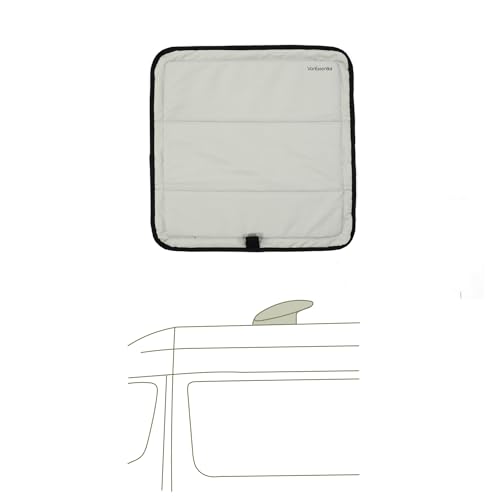 VanEssential Magnetic Insulated Roof Vent Sun Cover for MaxxAir Fan, Fantastic Fan 16.5" x 16.5" (COOL GRAY) - Image 1