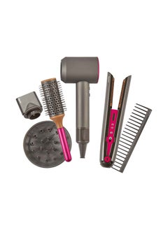 CASDON Dyson Toys Supersonic & Corrale Deluxe Styling Set: Toy Straightener And Hairdryer With Interactive Lights & Sounds, For Kids Aged 3+  - Image 1