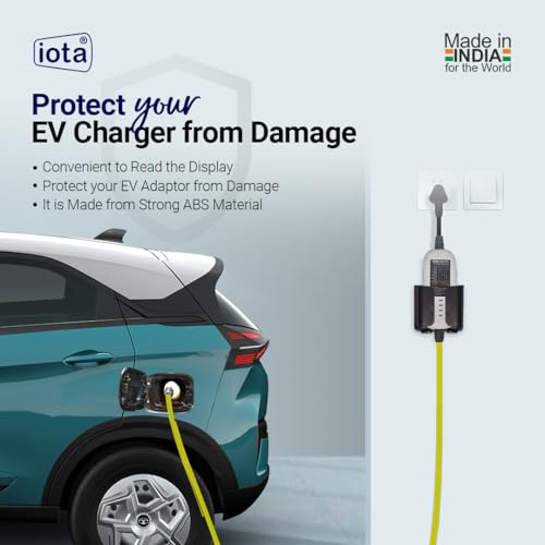 iota EV Charger Holder for Tata Punch EV, Tata Nexon EV, Tata Tiago EV, Tata Tigor EV, Tata Curvv EV | Heavy-Duty ABS Plastic Charger Adaptor Organizer | Damage Protection | Made for TATA EV Chargers - Image 3