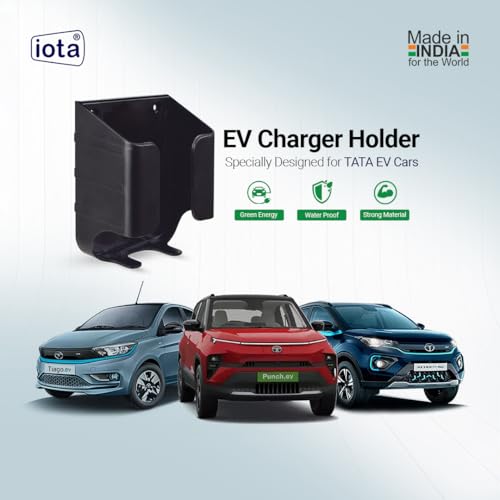 iota EV Charger Holder for Tata Punch EV, Tata Nexon EV, Tata Tiago EV, Tata Tigor EV, Tata Curvv EV | Heavy-Duty ABS Plastic Charger Adaptor Organizer | Damage Protection | Made for TATA EV Chargers - Image 4