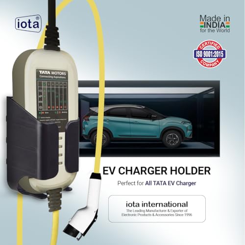 iota EV Charger Holder for Tata Punch EV, Tata Nexon EV, Tata Tiago EV, Tata Tigor EV, Tata Curvv EV | Heavy-Duty ABS Plastic Charger Adaptor Organizer | Damage Protection | Made for TATA EV Chargers - Image 5